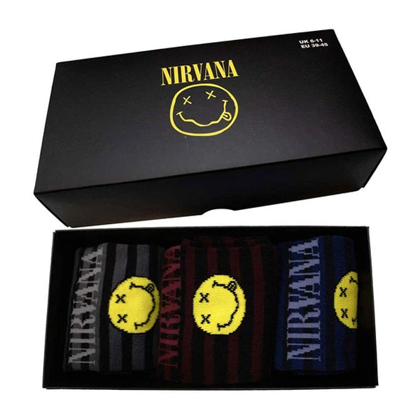 Nirvana - Socks Smiley Stripes - 3-Pack Socks(EU40 - 45). Now available online in UAE